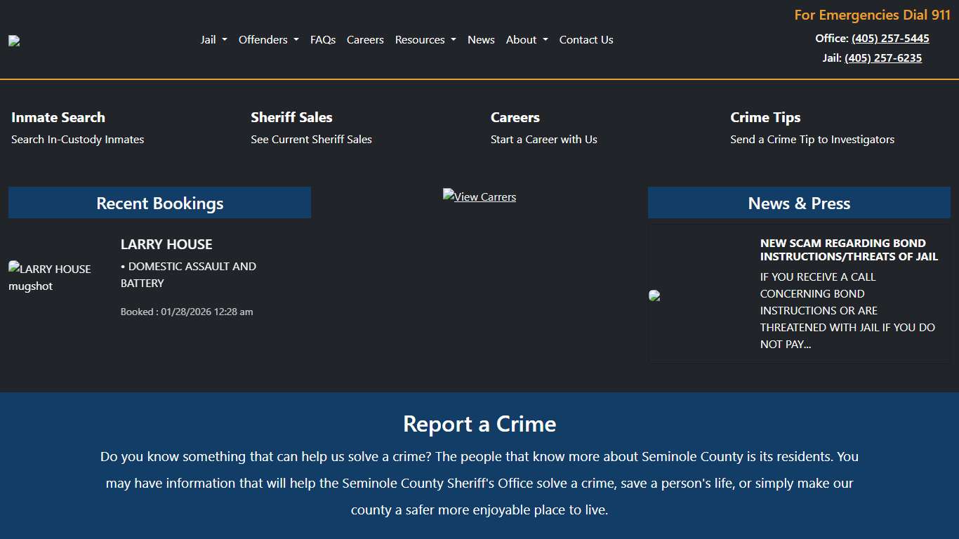 Seminole Sheriff Office Oklahoma