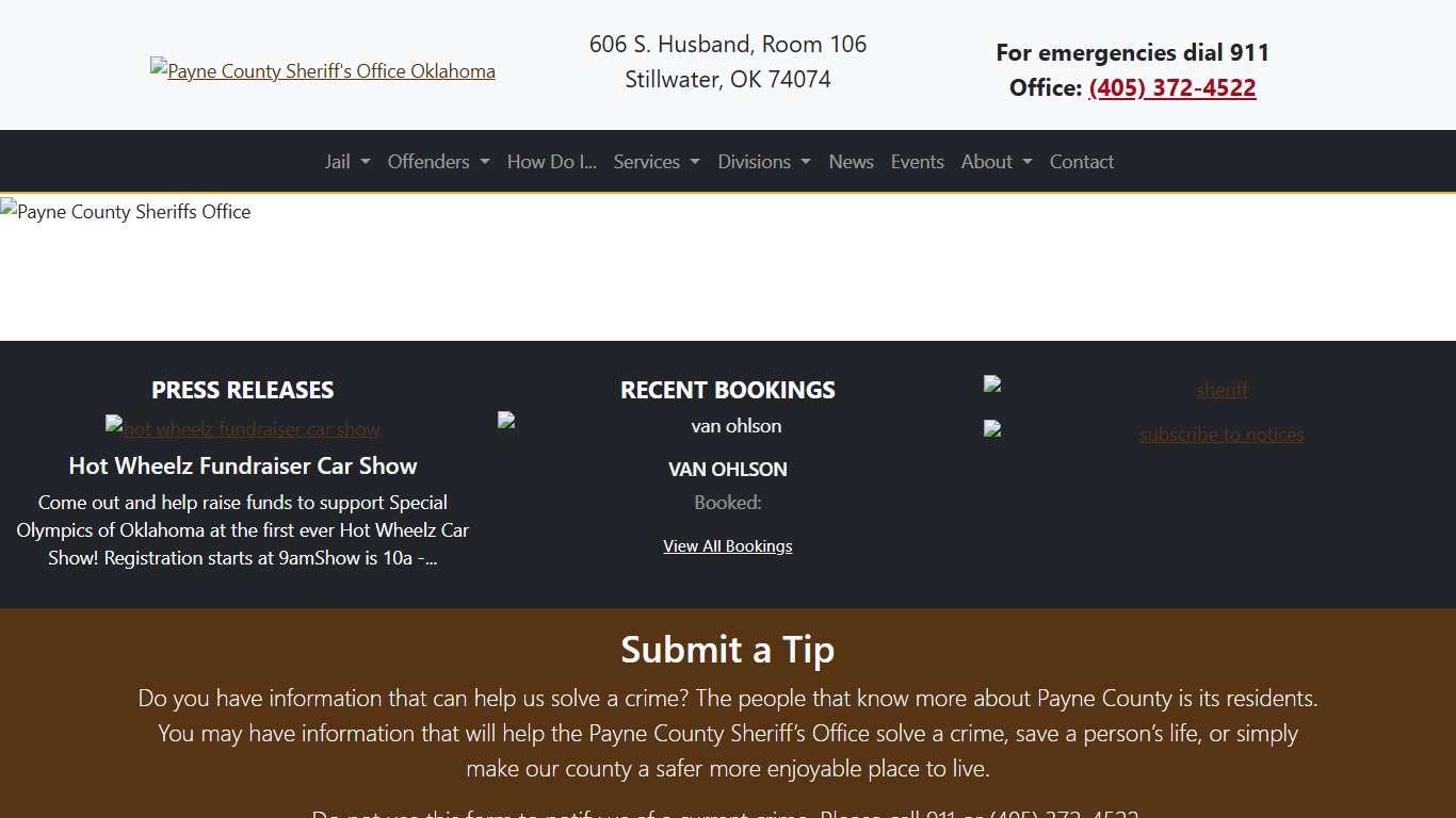 Payne Sheriff Office Oklahoma